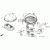 Схема вузла: Повітряний фільтр 97-98 для Honda CBR1100XX Blackbird