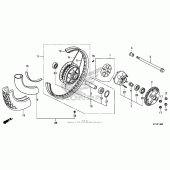 Схема вузла: Заднє колесо для Honda CMX250 Rebel