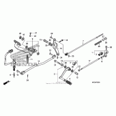 Схема вузла: Педаль (Лапка) для Honda VT750 Shadow Aero