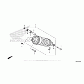 Схема вузла: Задній амортизатор для Honda CBR650F