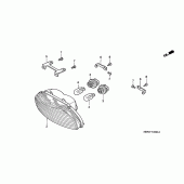 Схема вузла: Задній ліхтар (Стоп-сигнал) (1) для Honda CBR600 CBR600F