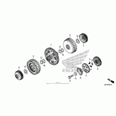 Схема вузла: Clutch (2) для Honda CTX700