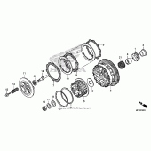 Схема узла: Сцепление для Honda CBR600 CBR600RR