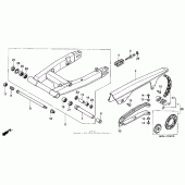 Схема вузла: Задній важіль (Маятник) для Honda CBR1100XX Blackbird