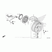 Схема вузла: Заднє колесо для Honda GL1800 Gold Wing