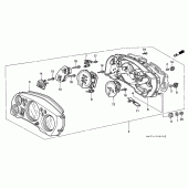 Схема вузла: Панель приладів (V / W / X / Y) для Honda CBR1100XX Blackbird
