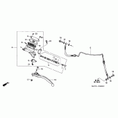 Схема узла: Главный цилиндр сцепления для Honda CBR1100XX Blackbird