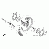 Схема вузла: Переднє колесо для Honda XL650 Transalp