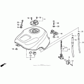 Схема узла: Топливный бак 93-95 для Honda CBR900RR CBR900RR Fireblade