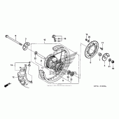 Схема вузла: Заднє колесо для Honda CRF150 CRF150F