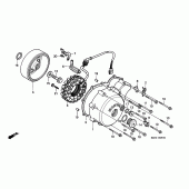 Схема вузла: Left crankcase cover / generator для Honda VT600 Shadow VLX Deluxe