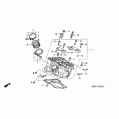 Схема вузла: Головка циліндра (REAR) для Honda VTR1000 Firestorm