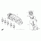 Схема узла: Коленчатый вал для Honda CB750 Nighthawk
