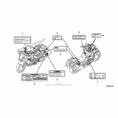 Схема вузла: Інформаційні наклейки для Honda CTX1300