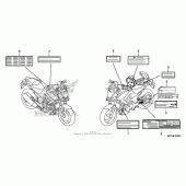 Схема узла: Информационные наклейки для Honda NC700