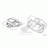 Схема вузла: Комплект прокладок В для Honda CBR1000 CBR1000RR Fireblade