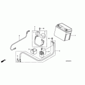 Схема вузла: Акумулятор (CBR125RW7 / RW9 / RWA) для Honda CBR125