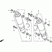 Схема вузла: Задній амортизатор для Honda VT1100 Shadow ACE Tour