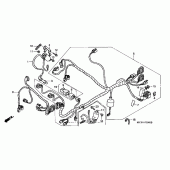 Схема вузла: Жгут проводки (fr.) Для Honda RVT1000R RVT RC51