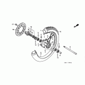 Схема вузла: Переднє колесо для Honda CMX250 Rebel