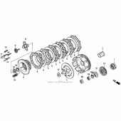 Схема вузла: Зчеплення для Honda XR250