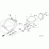 Схема вузла: Сидіння для Honda VT1100 Shadow ACE