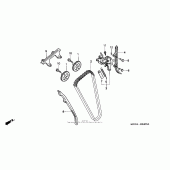 Схема вузла: Ланцюг ГРМ і Натяжитель і Успокоитель для Honda CB750 Nighthawk