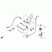 Схема вузла: Акумулятор (CBR900RR2,3) для Honda CBR900RR CBR954RR Fireblade