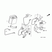 Схема вузла: Акумулятор (CBF600S6 / SA6 / N6 / NA6) для Honda CBF600