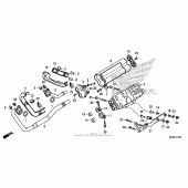 Схема вузла: Вихлопна система для Honda VT1300 Sabre