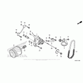 Схема вузла: Масляний фільтр і маслонасос для Honda VT1300 Fury