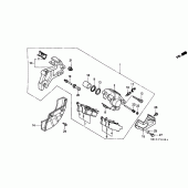 Схема вузла: Задній гальмівний супорт для Honda XR250