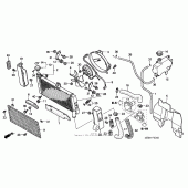 Схема узла: Радиатор для Honda GL1500 Valkyrie Deluxe