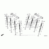 Схема вузла: Camshaft + Valve (Rr.) Для Honda VFR800 Interceptor