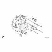 Схема вузла: Ліва кришка картера для Honda VT750 Shadow Aero