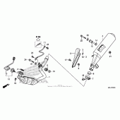 Схема вузла: Вихлопна система для Honda NC700