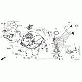 Схема вузла: Паливний бак для Honda CB300F