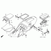 Схема вузла: Сидіння і Бічний обтічник для Honda VTR1000 VTR SP-1