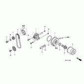 Схема вузла: Масляний насос для Honda FJS400 Silver Wing