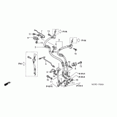 Схема вузла: Передній гальмівний шланг (VFR800) для Honda VFR800 VFR