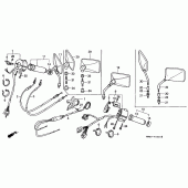 Схема вузла: Switch / cable для Honda VT1100 Shadow