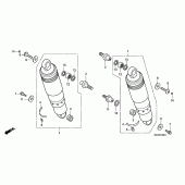 Схема вузла: Задня підвіска (VTX1800C15 / 6/7/8) для Honda VTX1800