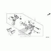 Схема вузла: Задній гальмівний супорт (cbr600rr) для Honda CBR600 CBR600RR