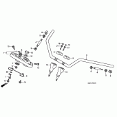 Схема узла: Верхняя траверса и Клипон руля для Honda VT1100 Shadow Aero