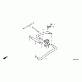Схема вузла: Система індукції повітря для Honda VT600 Shadow VLX