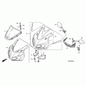 Схема вузла: Передній обтічник (CBR1000RR6 / 7) для Honda CBR1000 CBR1000RR Fireblade