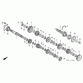 Схема вузла: Трансмісія для Honda CBR600 CBR600RR