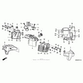 Схема вузла: Зад. головка циліндра cover для Honda VTX1300