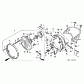 Схема вузла: Фара (1) для Honda CB600F Hornet