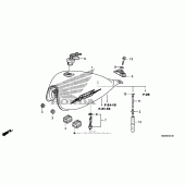 Схема узла: Топливный бак для Honda VT750 Shadow RS